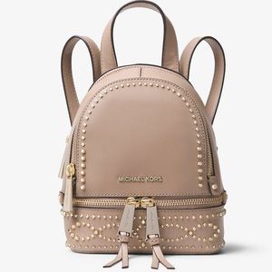MICHAEL KORS Rhea Mini Studded Leather Backpack